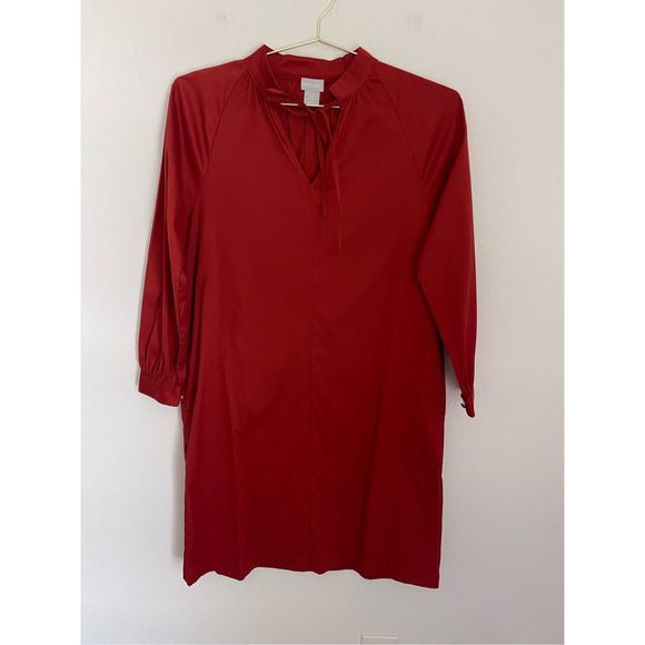 CHICO'S Poplin Shift Dress Size 2 - Picture 1 of 9